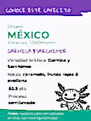 café de especialidad México notas caramelo frutos rojos