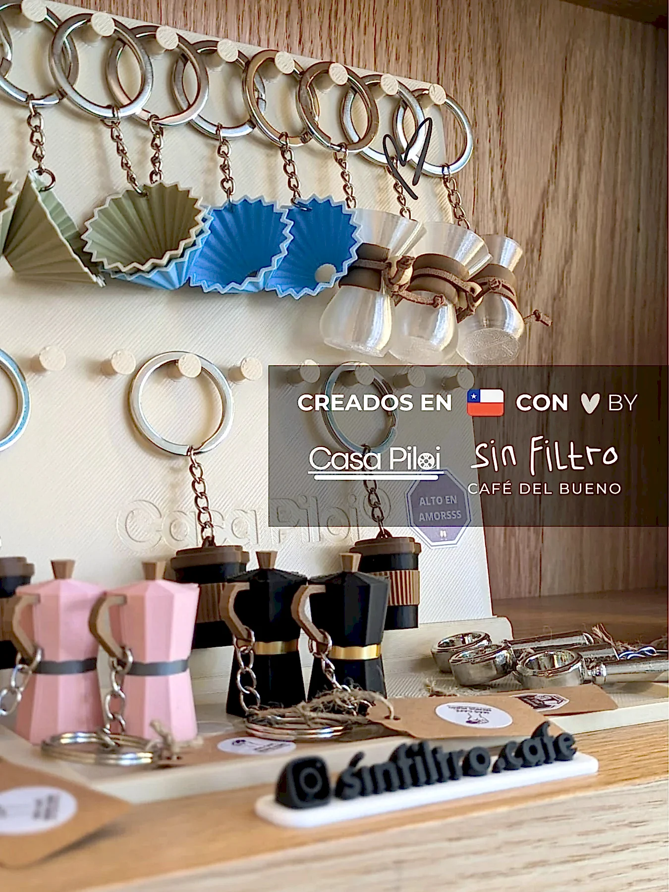 Llaveros cafeteros diseños originales - Café Sin Filtro